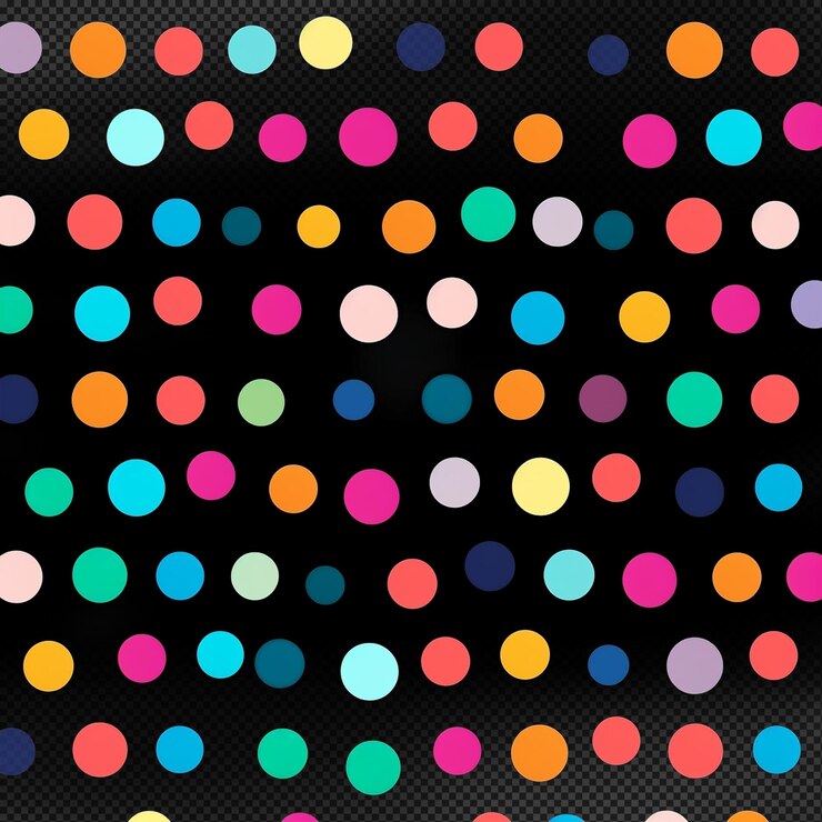PSD el fondo de puntos de polca coloridos