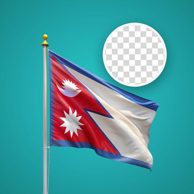 PSD fondo realista de la bandera de nepal