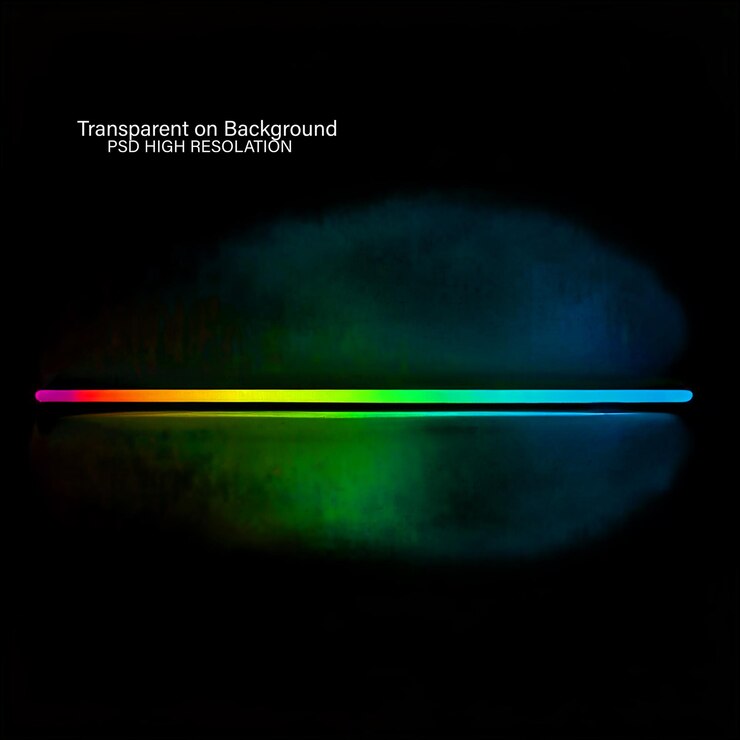 PSD fondo retrótipo abstracto con diseño de fugas de luz en fondo transparente