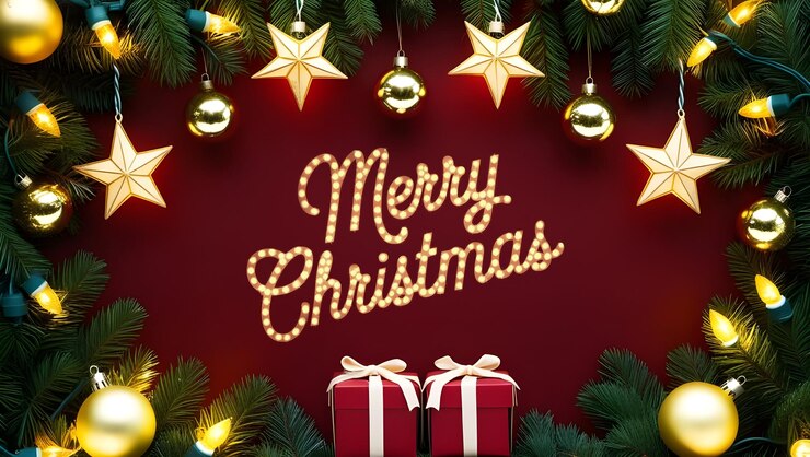 PSD un fondo rojo con un letrero que dice feliz navidad y feliz navidad
