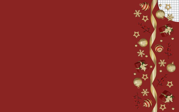PSD fondo rojo navidad 3d