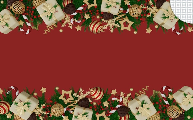 PSD fondo rojo navidad 3d