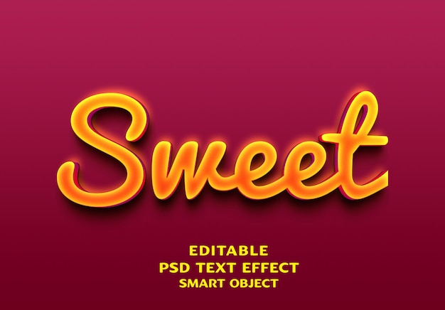un fondo rojo con las palabras sabor dulce en él