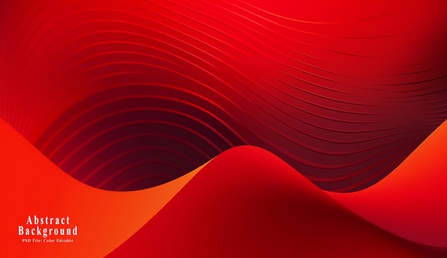 Fondo rojo simple fondo rojo en forma de onda fondo rojo gradiente fondo estilo minimalista
