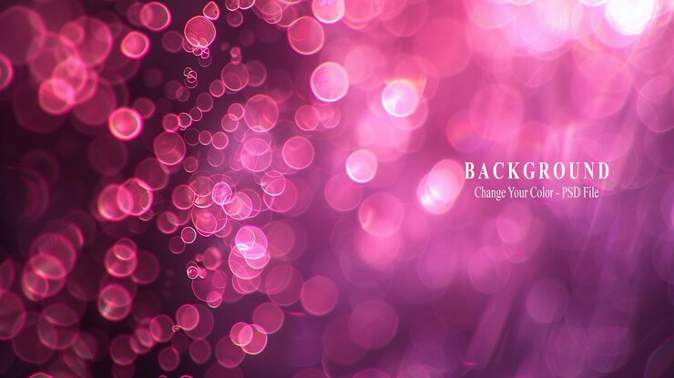 PSD fondo rosa abstracto con luces desenfocadas y efecto bokeh concepto del día de san valentín