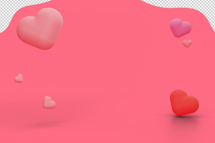 Fondo rosa decorado con corazones
