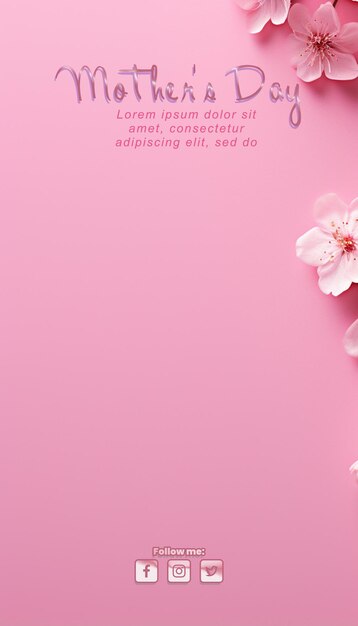 Fondo rosa con flores para el día de la madre inteligencia artificial generativa