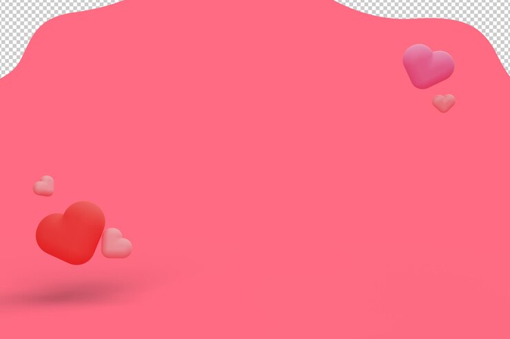 Fondo rosa con más corazones en la esquina lateral