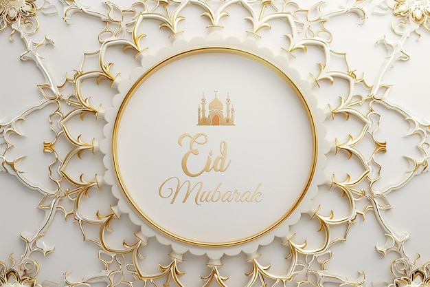 PSD el fondo del saludo islámico de eid mubarak