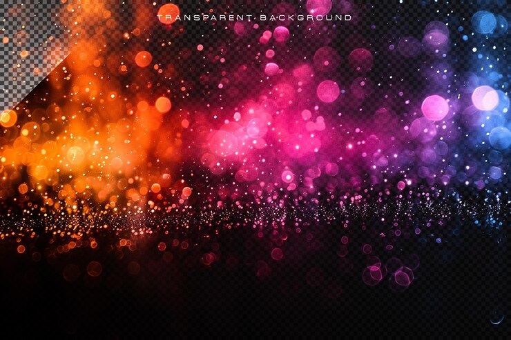 PSD fondo de superposición de bokeh de colores