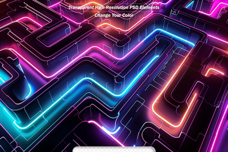 PSD fondo de tecnología de circuito con sistema de conexión de datos digitales de alta tecnología y diseño electrónico de computadora