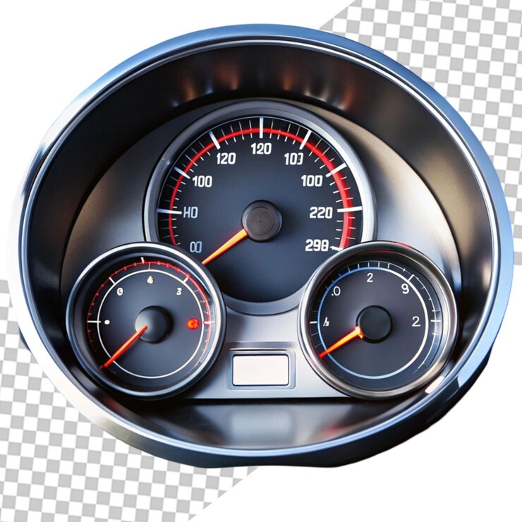 PSD fondo tecnológico abstracto de vector de movimiento de velocidad con velocímetro de carreras carrera de autos rápidos ilustración de conducción deportiva tablero de instrumentos