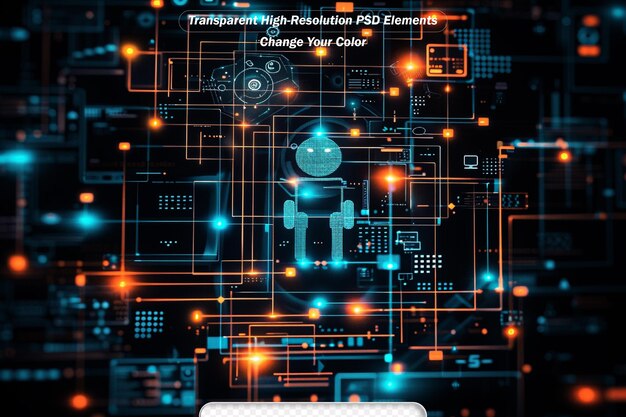 El fondo tecnológico de la placa base de la computadora abstracta puede utilizarse en la descripción