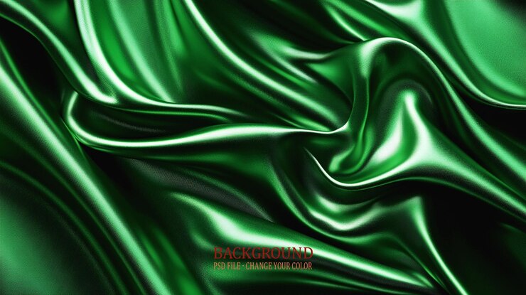 PSD un fondo de tela verde torcido