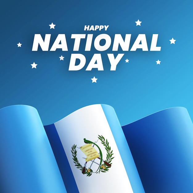 PSD fondo y texto editable de la bandera del día de la independencia nacional del diseño de la bandera de guatemala