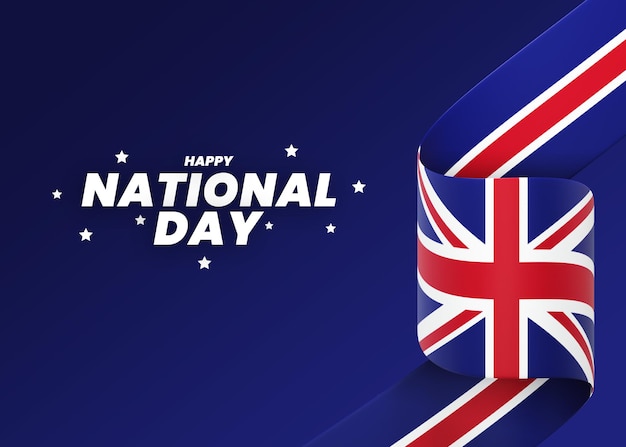 Fondo y texto editable de la bandera del día de la independencia nacional del diseño de la bandera del Reino Unido