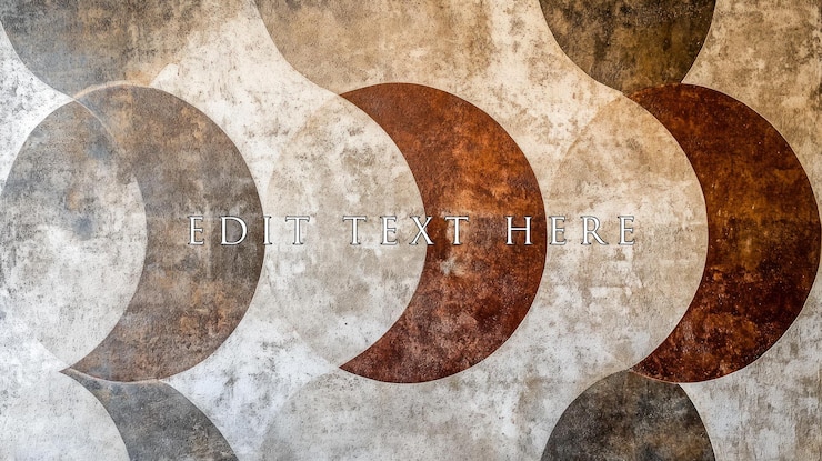 PSD fondo de textura abstracta con semicírculos superpuestos en tonos marrón y beige