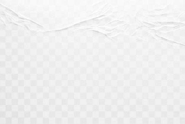 El fondo de la textura de papel bruto blanco PNG es minimalista y arrugado