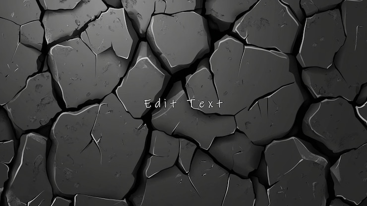 PSD fondo de textura de piedra oscura agrietada