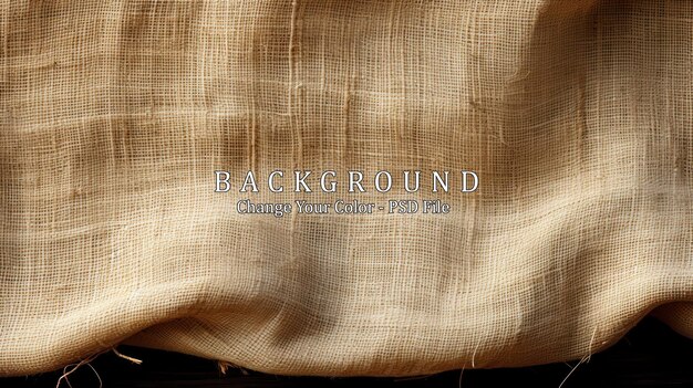 PSD fondo de textura de la tela de saco en primer plano de la textura de la tela de saco