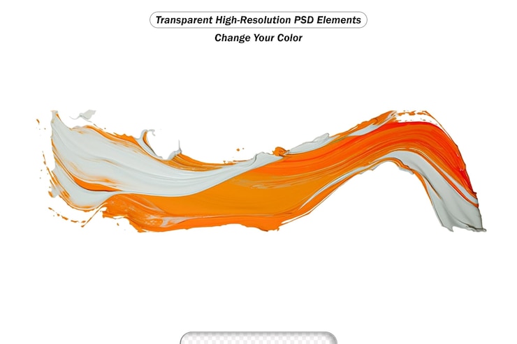 PSD fondo de textura de trazos de pincel de pintura al óleo blanco y naranja