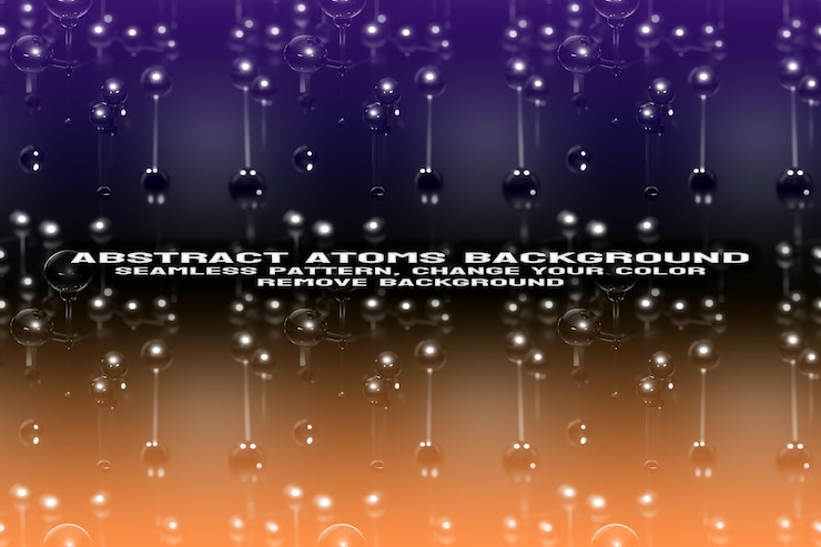 PSD fondo texturizado abstracto con formato psd de patrón de átomo y molécula editable