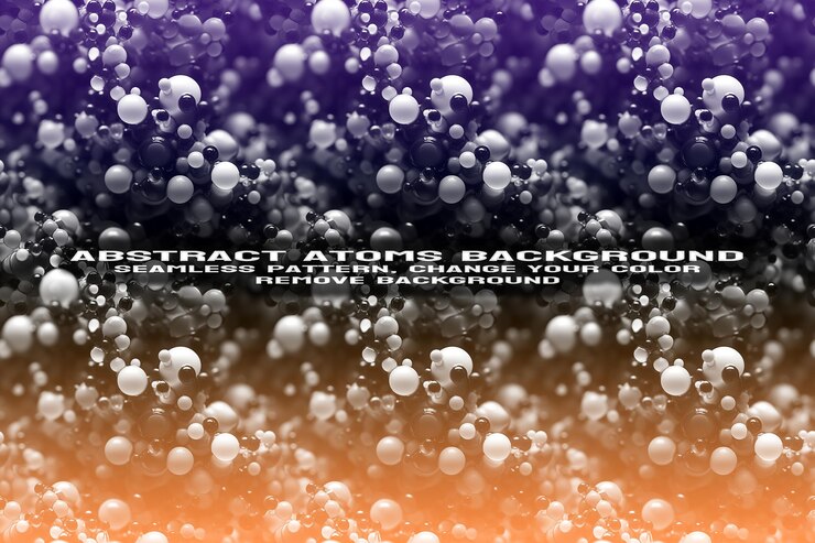 PSD fondo texturizado abstracto con formato psd de patrón de átomo y molécula editable
