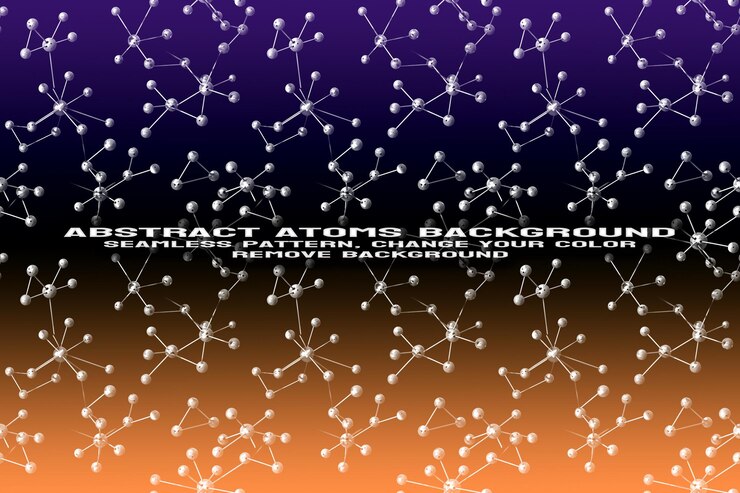 PSD fondo texturizado abstracto con formato psd de patrón de átomo y molécula editable