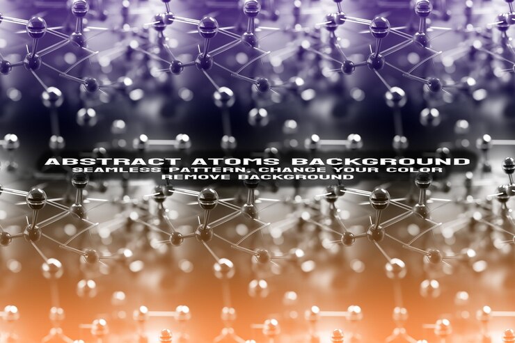 PSD fondo texturizado abstracto con formato psd de patrón de átomo y molécula editable