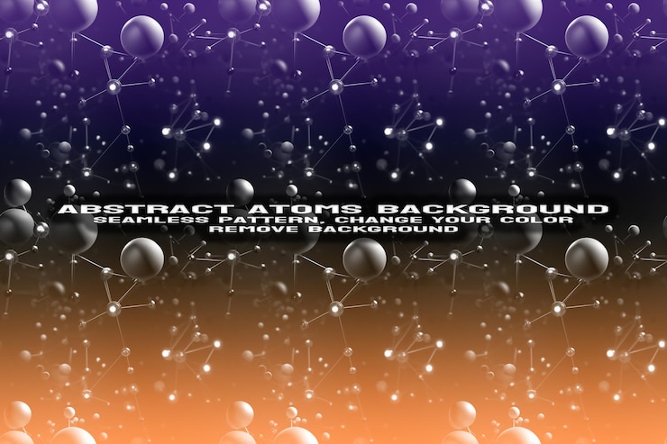 PSD fondo texturizado abstracto con formato psd de patrón de átomo y molécula editable