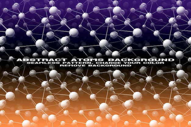 PSD fondo texturizado abstracto con formato psd de patrón de átomo y molécula editable
