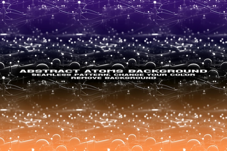 PSD fondo texturizado abstracto con formato psd de patrón de átomo y molécula editable