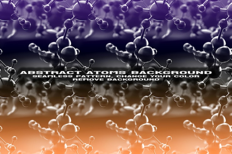 PSD fondo texturizado abstracto con formato psd de patrón de átomo y molécula editable