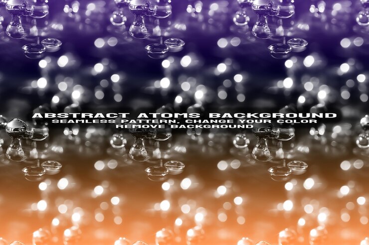 PSD fondo texturizado abstracto con formato psd de patrón de átomo y molécula editable