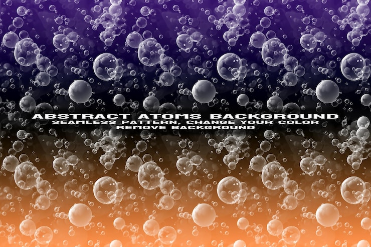 PSD fondo texturizado abstracto con formato psd de patrón de átomo y molécula editable