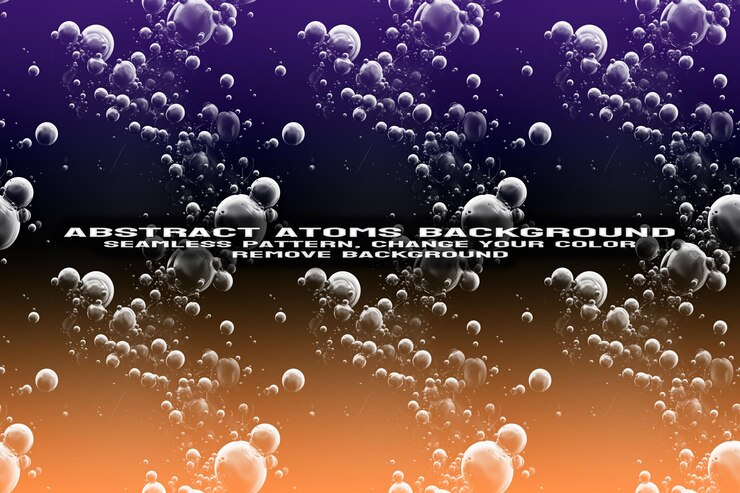 PSD fondo texturizado abstracto con formato psd de patrón de átomo y molécula editable