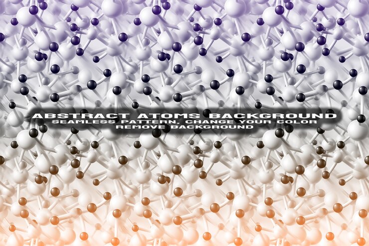 PSD fondo texturizado abstracto con formato psd de patrón de átomo y molécula editable
