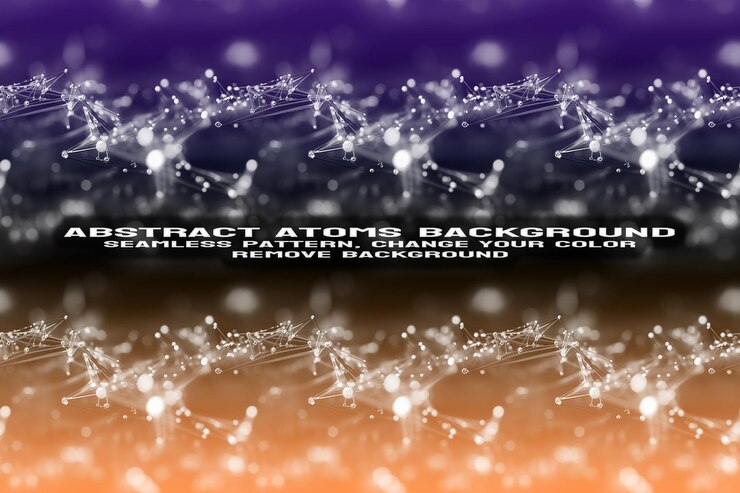 PSD fondo texturizado abstracto con formato psd de patrón de átomo y molécula editable
