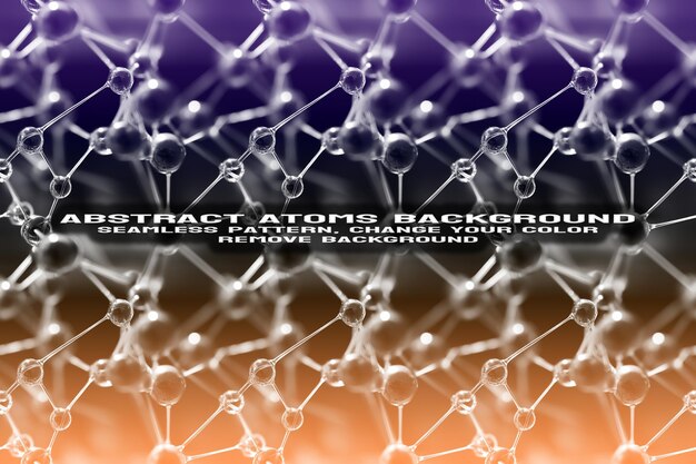 PSD fondo texturizado abstracto con formato psd de patrón de átomo y molécula editable