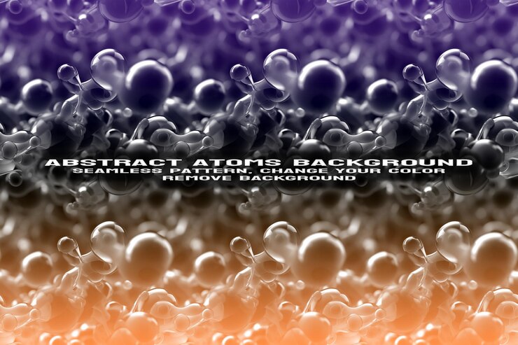 PSD fondo texturizado abstracto con formato psd de patrón de átomo y molécula editable