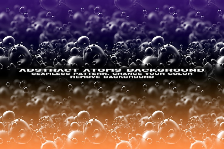 PSD fondo texturizado abstracto con formato psd de patrón de átomo y molécula editable