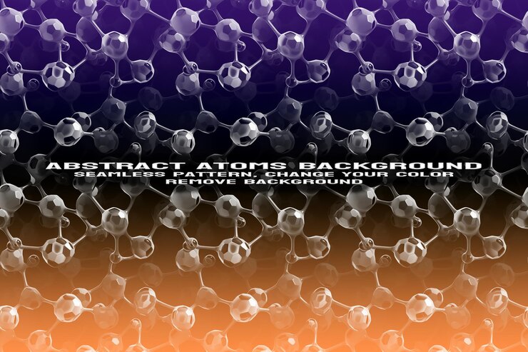 PSD fondo texturizado abstracto con formato psd de patrón de átomo y molécula editable