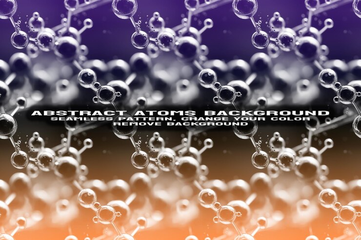PSD fondo texturizado abstracto con formato psd de patrón de átomo y molécula editable