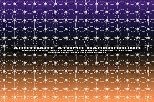 Fondo texturizado abstracto con formato PSD de patrón de átomo y molécula editable