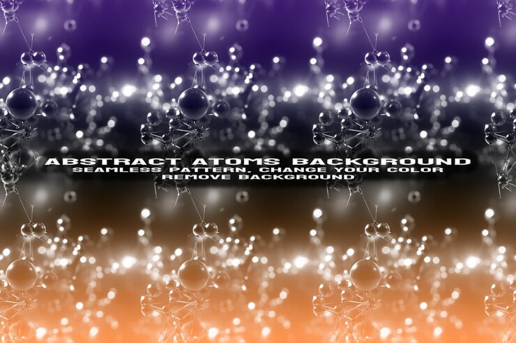 PSD fondo texturizado abstracto con formato psd de patrón de átomo y molécula editable