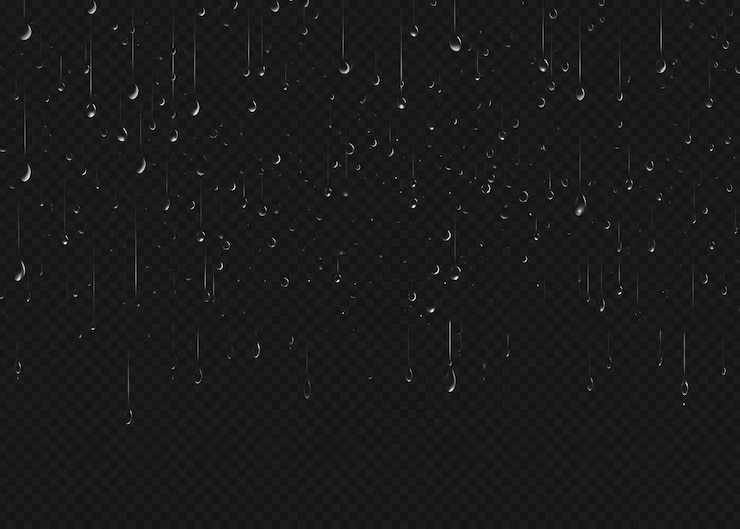 PSD fondo de transparencia aislado por la lluvia