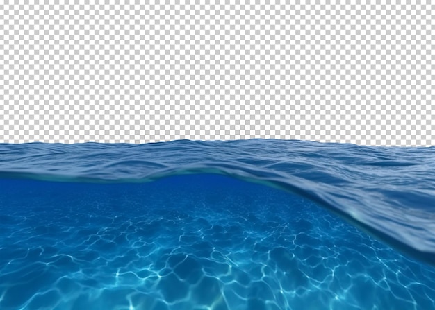 Fondo de transparencia aislado del océano azul submarino