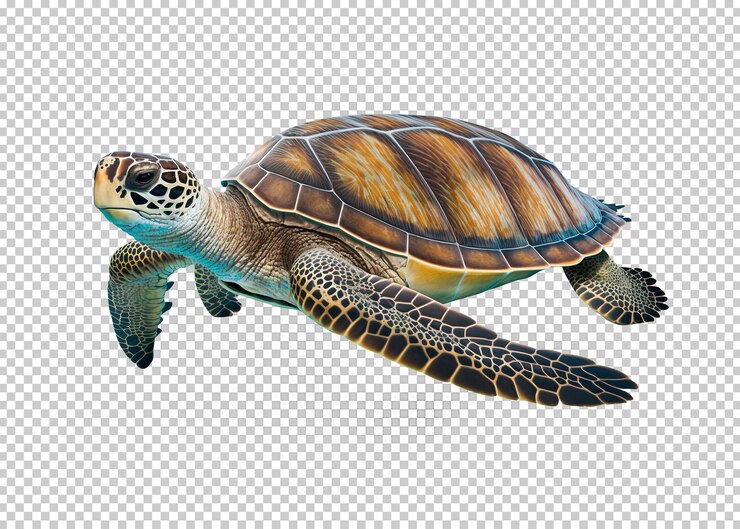 PSD fondo de transparencia aislado de tortuga