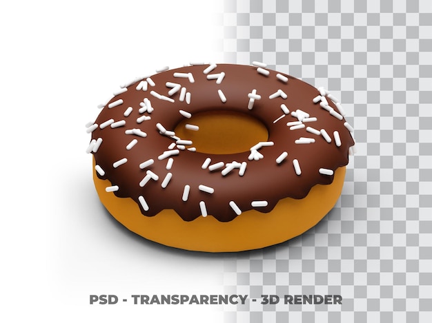 Fondo transparente 3d deliciosas donas