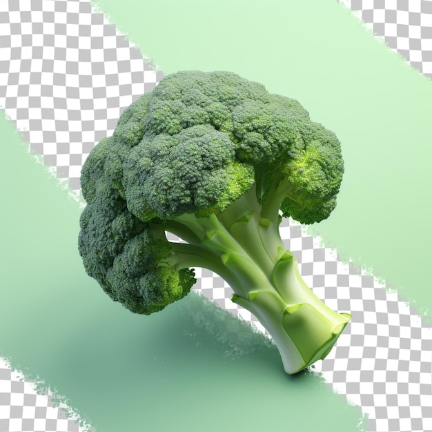 El fondo transparente aísla el brócoli